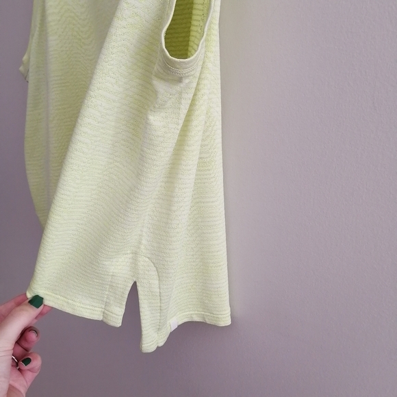 Lululemon Train To Be Tank Ripple Weave Lemon Sorbet Yellow Medium - Picture 4 of 15